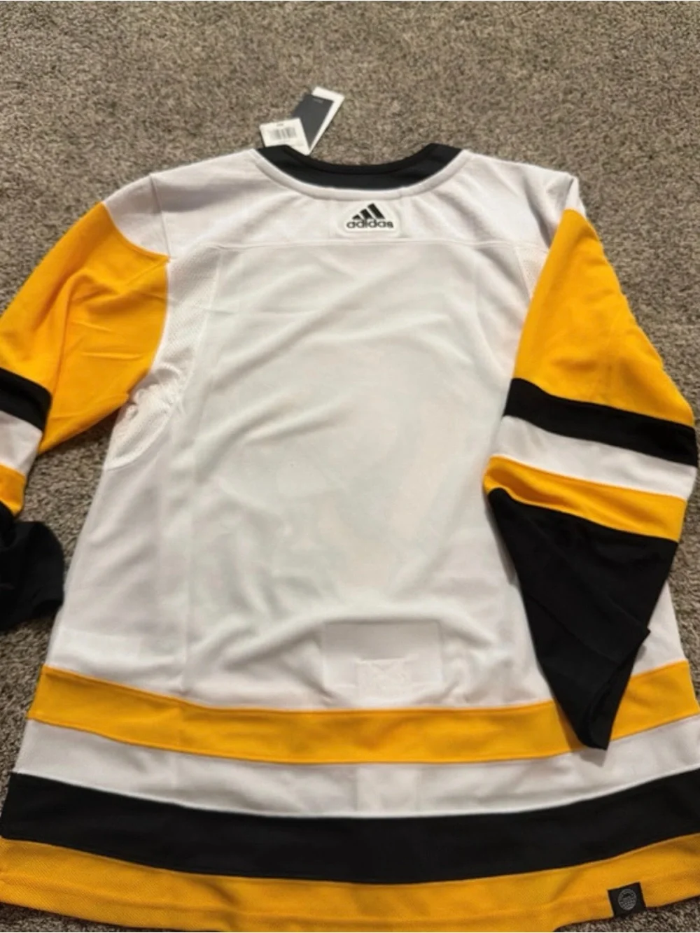NWT Pittsburgh Penguins Mens White Away 50 Hockey Jersey New Adidas Blank